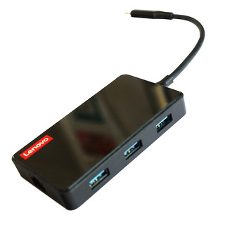 Lenovo 联想 Type-c扩展坞X1-C07拓展坞千兆网口+3USB3.0连接线+HDMI+PD即插即用高清投屏分线器