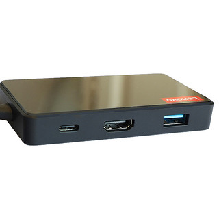 Lenovo 联想 Type-c扩展坞X1-C07拓展坞千兆网口+3USB3.0连接线+HDMI+PD即插即用高清投屏分线器