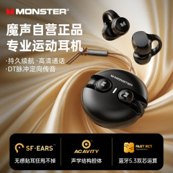 魔声耳机_MONSTER 魔声 开放式蓝牙耳机 骨传导概念无线夹耳式不入耳运动跑步通话降噪音乐长续航 XKT21黑色多少钱-什么值得买
