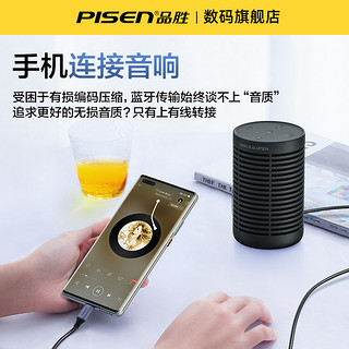 PISEN 品胜 aux音频线车用连接type-c转3.5mm车载转接音箱播放器耳机双头