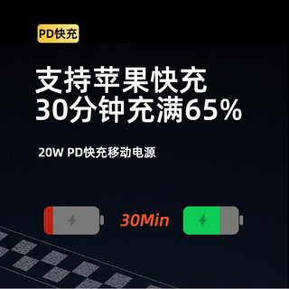 SOAIY 索爱 充电宝超大容量10000毫安快充充电宝支持PD快充苹果安卓适用