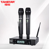 TAKSTAR 得胜 TS-3310UH一拖二无线话筒麦克风 家庭ktv专业k歌手持会议主持舞台演出 黑色