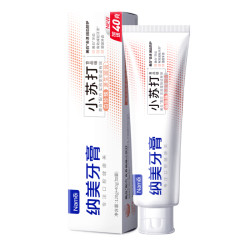纳美 白珍珠小苏打牙膏160g亮白薄荷含氟防蛀家庭装口腔清洁清新
