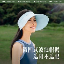 蕉下 蛋卷帽BM531遮阳帽空顶防晒帽子黑胶女防紫外线户外遮光透气