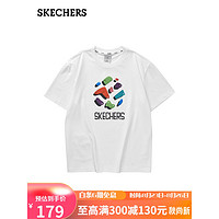 SKECHERS 斯凯奇 夏季男子吸湿排汗透气运动圆领宽松针织短袖T恤衫L323M011