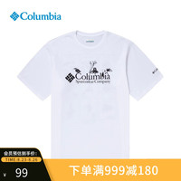 Columbia哥伦比亚户外春夏新品男子休闲时尚短袖舒适棉质圆领T恤AX2960 106 XL/185/104A