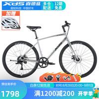 XDS 喜德盛 平把公路车花鼓碟刹 幻彩银/黑 480mm