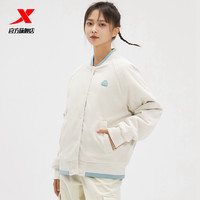 XTEP 特步 女灯芯绒棉服秋冬新款休闲棒球服保暖运动上衣宽松女外套