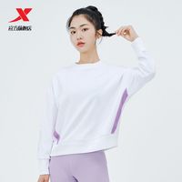 XTEP特步卫衣女秋装长袖女装跑步套头衫运动圆领上衣外套
