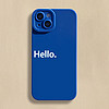 iPhone6-14系列 Hello手机壳 蓝色 iPhone14