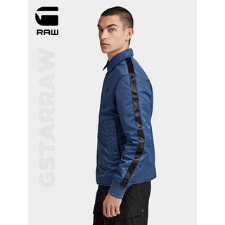 G-STAR RAW23秋新品哈灵顿防风防水舒适透气网眼平领夹克男士D23650 蓝色 M