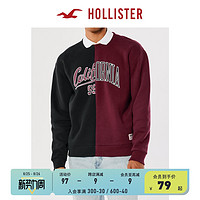 Hollister美式时尚休闲宽松印花抓绒圆领长袖运动衫 男 321593-1