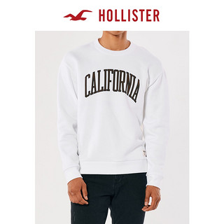 Hollister美式时尚休闲宽松印花抓绒圆领长袖运动衫 男 321593-1