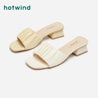 热风 hotwind夏季新款女士时尚休闲时装甜美气质简约百搭粗跟凉鞋女