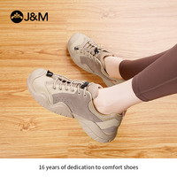 J&M 快乐玛丽 大头鞋女2023秋季新款户外登山鞋一脚蹬休闲运动丑萌鞋女