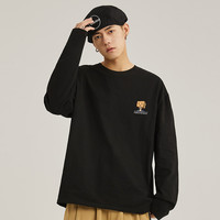JEANSWEST 真维斯 JRP真维斯男装2023秋季新款男式时尚休闲舒适纯棉圆领印花长袖T恤