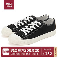 无印良品（MUJI）男女通用不易疲劳不易沾水运动鞋男帆布鞋 黑色 255mm/41码