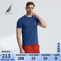 NAUTICA 诺帝卡 男装春夏款百搭柔软亲肤情侣短袖圆领T恤男TO2204 4MY蓝色(222) M
