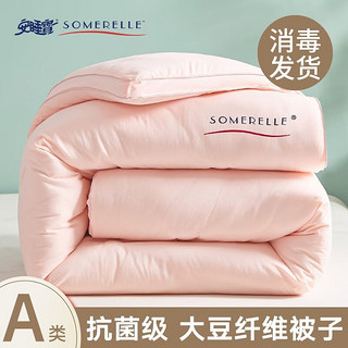 安睡宝（SOMERELLE） 大豆纤维被春秋被冬被被子被芯A类抗菌保暖 A类抗菌大豆纤维冬被-灰色 150*200cm