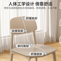 耐家 Naijia 塑料椅子靠背餐椅家用餐厅久坐舒服加厚简约凳子书桌用可叠放商用