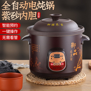 Natur Top 诺崔特 全自动2.5-6L电炖锅陶瓷煲汤沙锅家用熬煮粥神器多功能养生紫砂锅