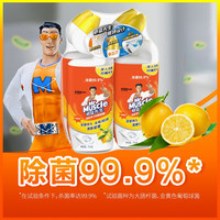 威猛先生 Mr Muscle 家用马桶洁厕剂洁厕灵洁厕宝柠檬草香750g*4厕所除臭神器
