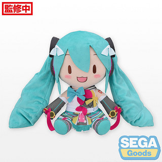 日本世嘉SEGA初音未来MIKU 魔法未来 35cm大fufu毛绒玩偶