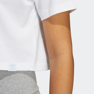 adidas 阿迪达斯 三叶草 女子 Y2K CROP TEE 运动 短袖上衣 HP0091 L码