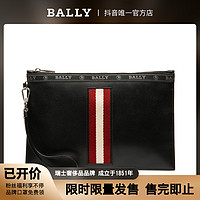 BALLY 巴利 官方男士黑色经典条纹商务手拿包/6232007-HZ