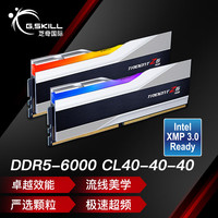 芝奇（G.SKILL）32GB(16Gx2)套装 DDR5 6000频率 台式机内存条-幻锋戟RGB灯条(科技银)