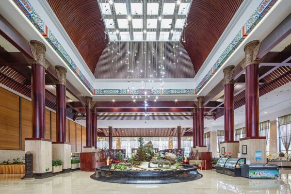 周末不加价!近大奇山/高铁站!桐庐海博大酒店 雅悦双床房1晚套餐(含双早+下午茶)