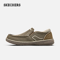 SKECHERS 斯凯奇 男鞋时尚商务休闲鞋美式休闲帆布鞋复古低帮耐磨一脚蹬板鞋