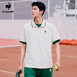 le coq sportif 乐卡克 法国公鸡男士23年夏季新款时尚商务翻领短袖T恤CO-7101231