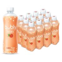PLUS会员：pepsi 百事 可乐bubly微笑趣泡白桃气泡水汽水 无糖 0糖0卡 450ml*12瓶 百事出品