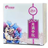 月美食品 纯白莲蓉豆沙月饼礼盒装 340g