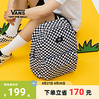 抖音超值购：VANS 范斯 官方 亲子双肩包背包黑白棋盘格经典运动格子潮流