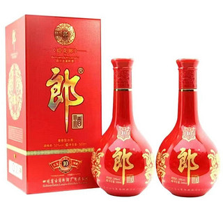 LANGJIU 郎酒 红花郎10  正品53度酱香白酒500ml*2瓶双支装年份批次随机发