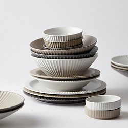 陶典 家用陶瓷碗餐具组合深菜盘碟子北欧风碗筷鱼盘饭面碗复古