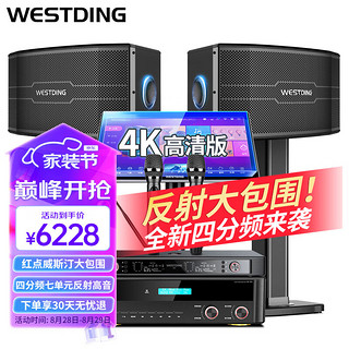 WESTDING 威斯汀 KTV音响套装 AK387功放机+K31麦克风+W-12有源低音炮+飞扬一号音箱