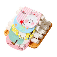 洁丽雅吸汗巾婴儿童纯棉幼儿园男女宝宝隔汗巾全棉4层垫背巾5条装 五条装（4层男宝宝款） L