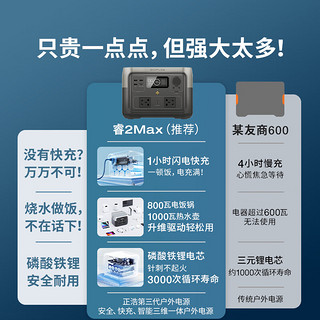 ECOFLOW 正浩EcoFlow 快充移动户外电源220V 500W自驾露营便携停电应急备用笔记本充电宝512Wh