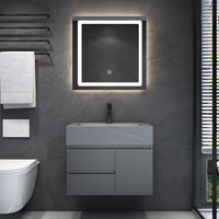 镱朗（YILANG）304不锈钢浴室柜组合 轻奢洗手洗脸盆洗漱台岩板卫浴柜防水防潮 70CM一代智能方镜款