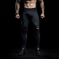 Monster Guardians 黑色篮球紧身裤男训练运动透气速干压缩健身裤