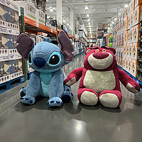 开市客COSTCO代购 迪士尼大号草莓熊史迪奇带香味休闲毯3和1玩偶