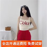 ZARA 新款可口可乐印字修身连体衣吊带背心性感度假沙滩装5644056