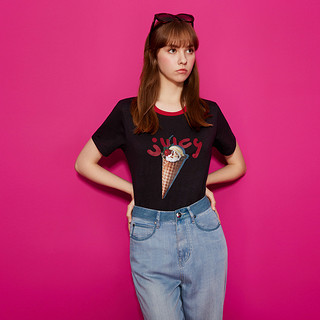 Juicy Couture 橘滋 夏日冰激凌立体logo印花女式T恤