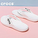 crocs 卡骆驰 男鞋女鞋拖鞋 夏季新款人字拖白色/软弹舒适