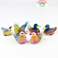 CARBEAR 卡贝呀 水族鱼缸造景 桌面小物件 装饰玩偶 仿真树脂动物 鸳鸯彩鸭小鸟