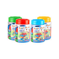 88VIP：Hape 100粒创趣桶装PolyM大颗粒拼装拼插积木宝宝益智儿童玩具1桶