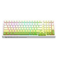 ROYAL KLUDGE G98 侧刻版 100键 2.4G蓝牙 多模无线机械键盘 白绿 黑轴 RGB
